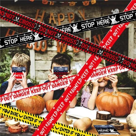 Halloween Decorations, Halloween Decor Outdoor Caution Tape Sign, 157 ft 7 kinds - Picture 4 of 8